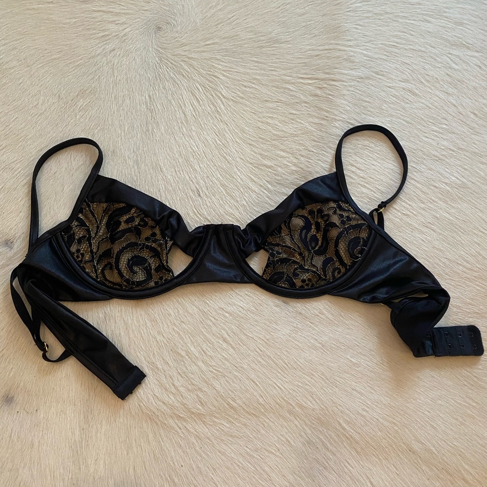 Beach Bunny Black Lace Top